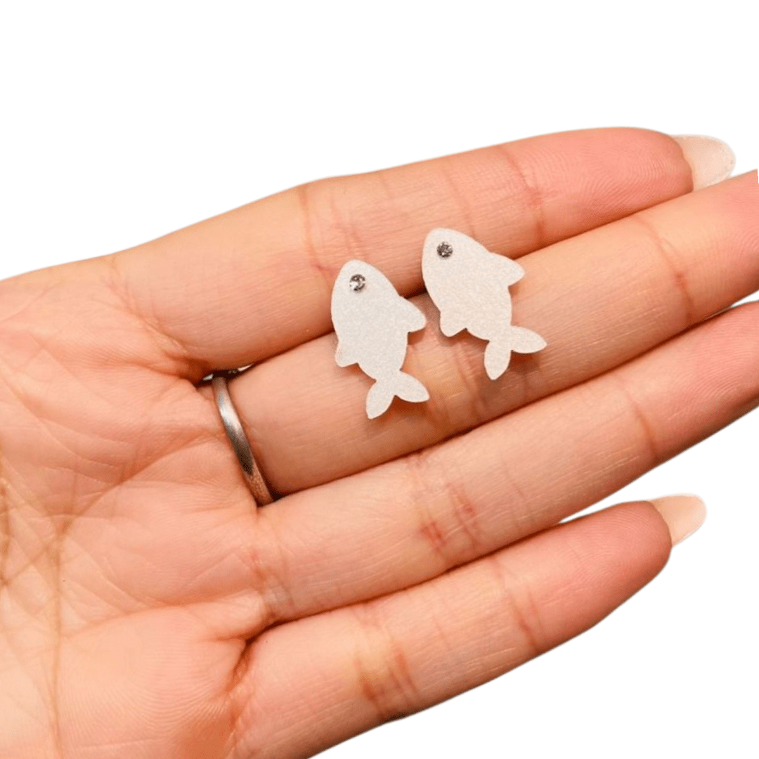 BRINCO PEIXINHO - BRILHO - 17MM X 10MM - PAR