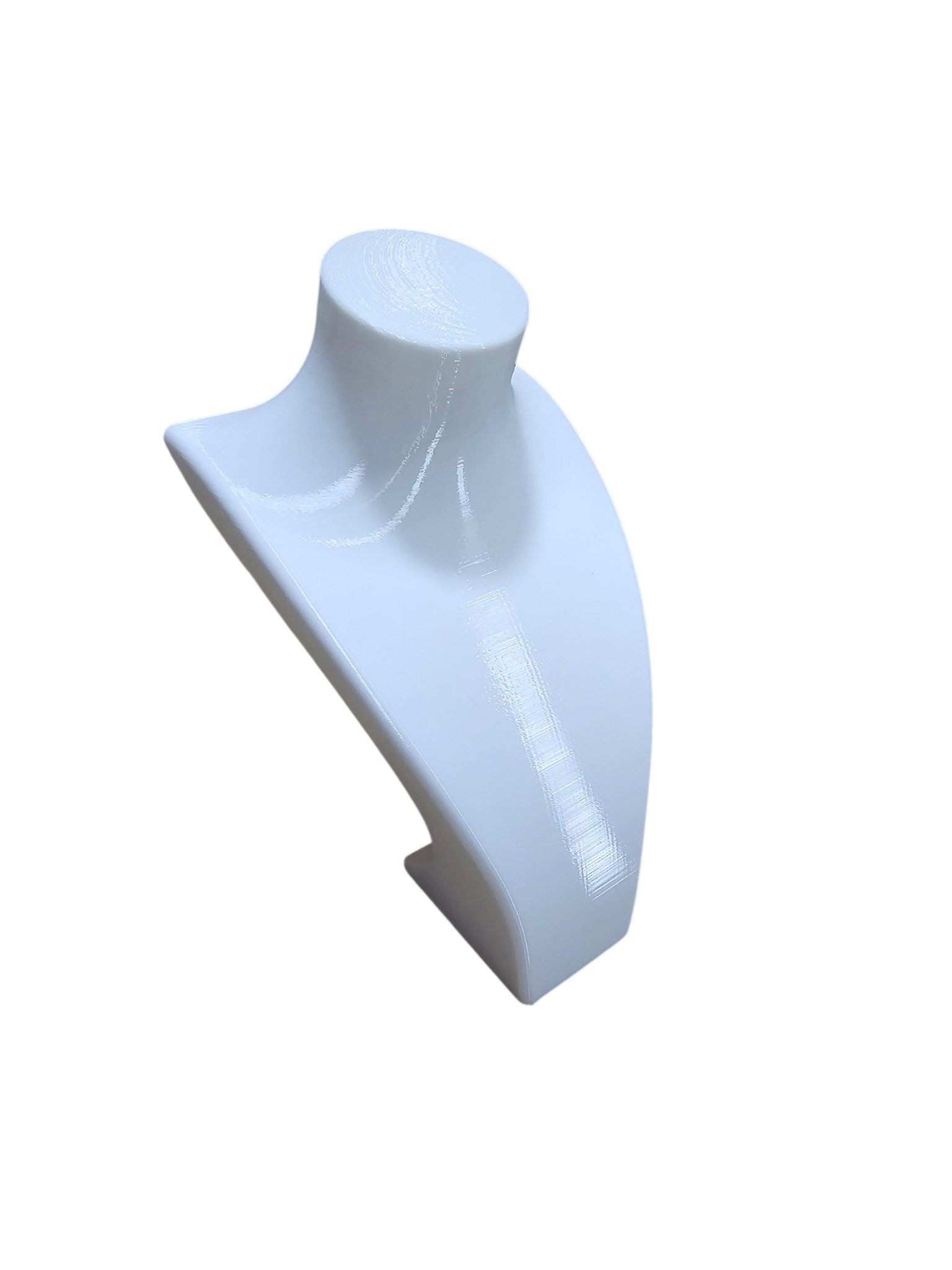EXPOSITOR BUSTO BASICO CLEAN - 20CM X 12CM X 10CM - PETG 3D - UND