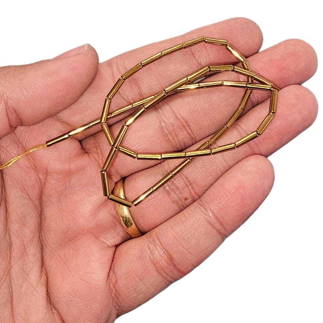 Fio de Hematita Tubo/Cilindro - 7,70mm x 2,0mm - UND