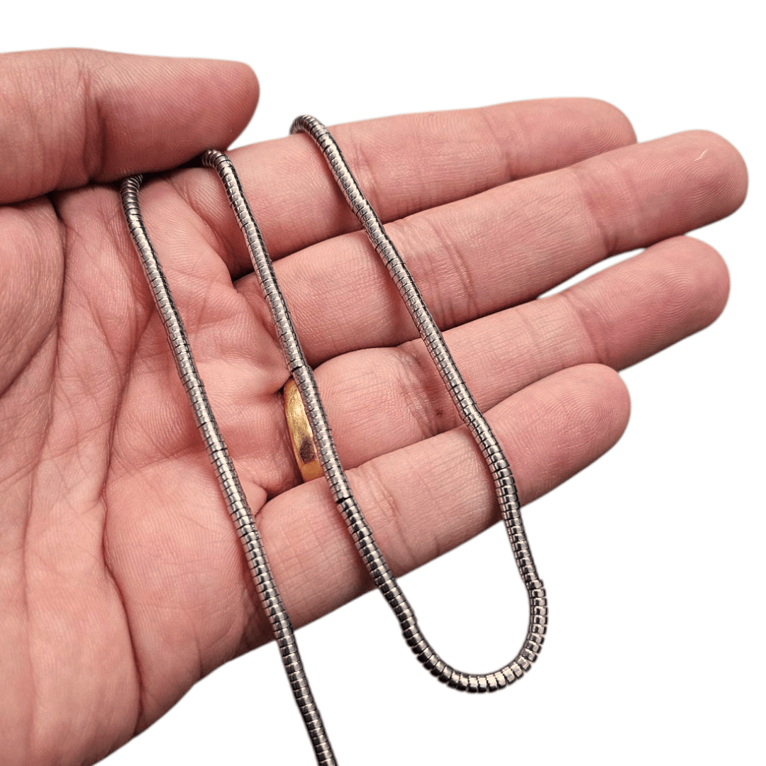 FIO HEMATITA MINI DISCO BIT - 3MM X 1MM - UND