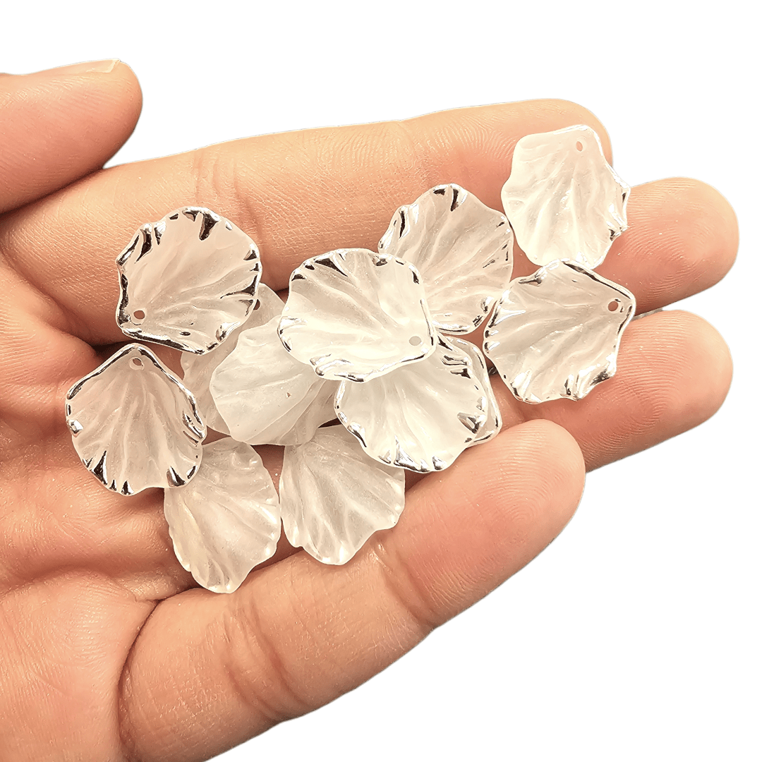 PÉTALA DE CEREJEIRA PÉROLA - FOSCO PRATA - 19,6MM X 17MM - 25GR 