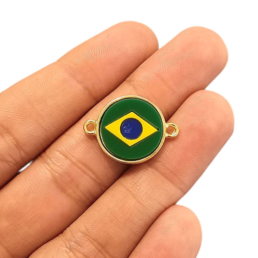 PINGENTE ACRILICO 2S REDONDO BRASIL - MODELOS
