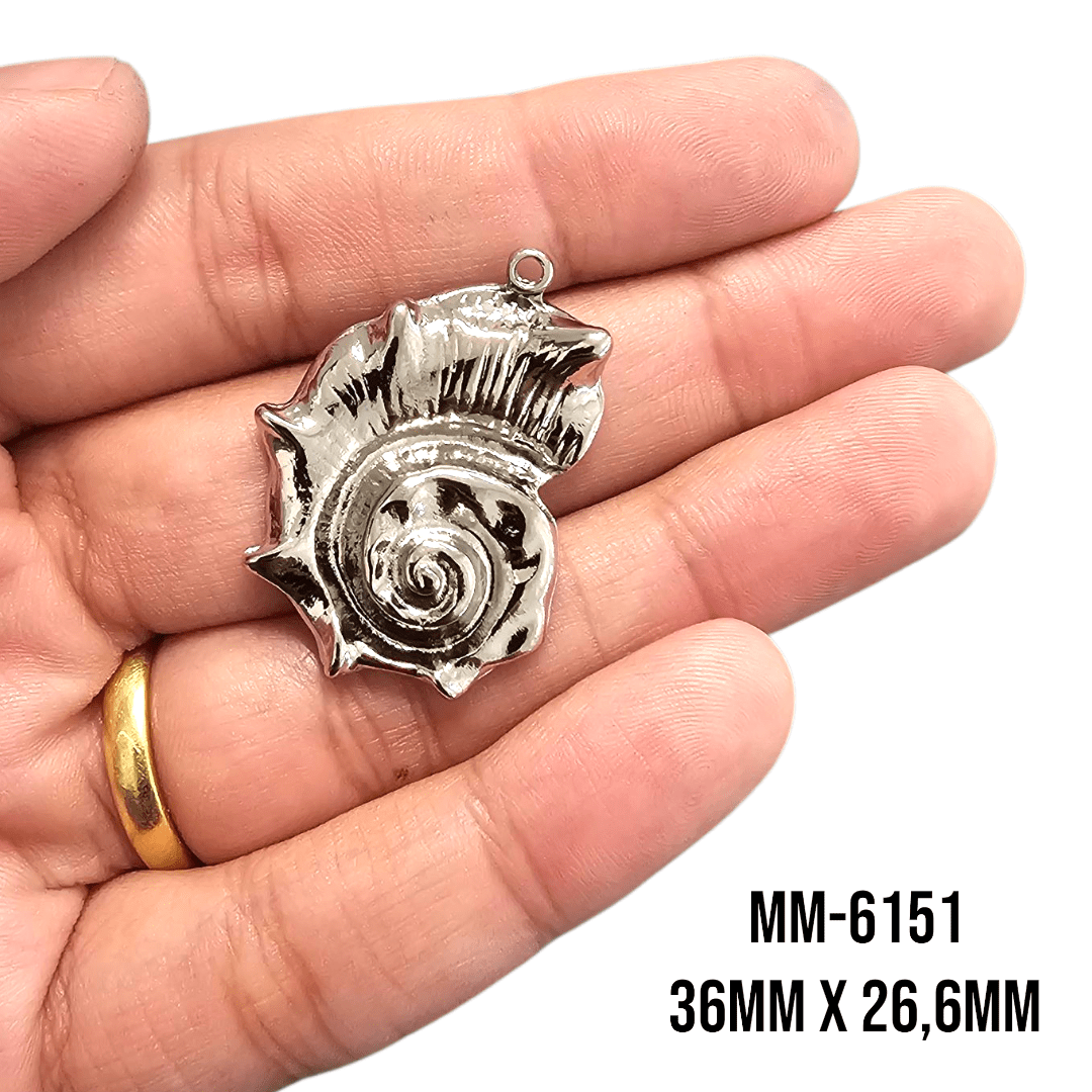 PINGENTE CARAMUJO - MM6151 - 36MM X 26,6MM - UND