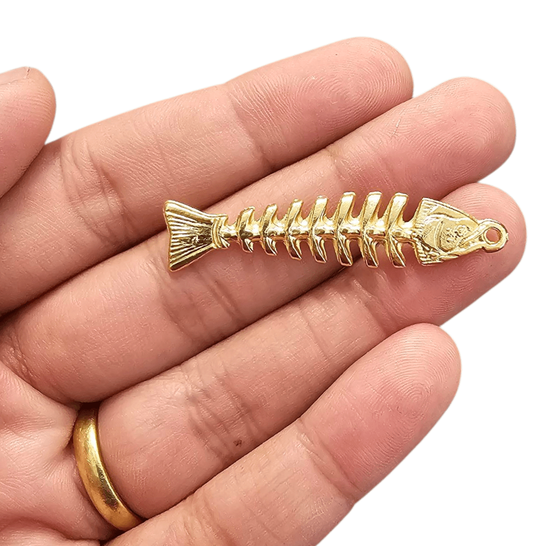 PINGENTE ESPINHA DE PEIXE - FD5011 - 50,2MM X 11MM - UND