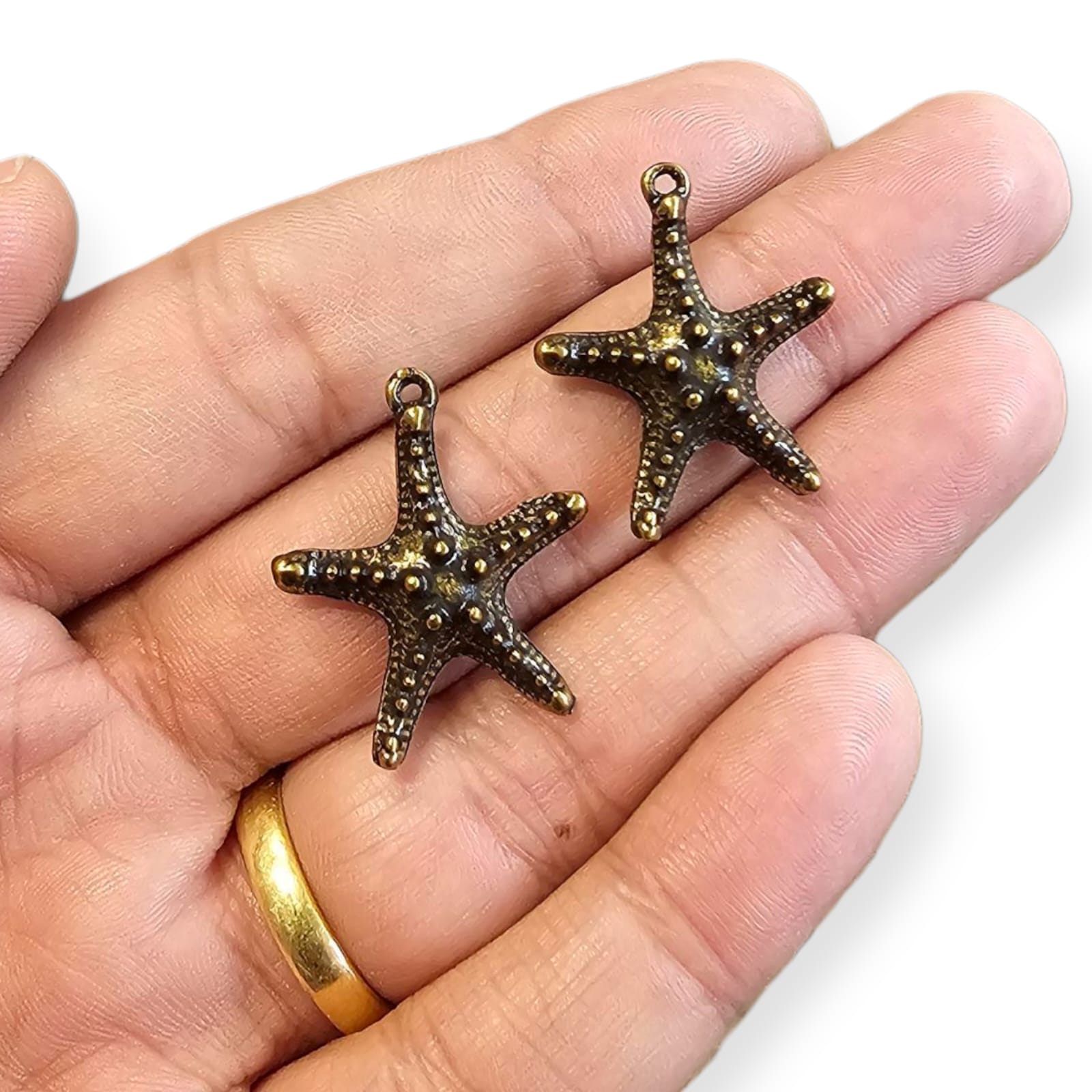 PINGENTE ESTRELA DO MAR - 12146 - 27MM X 23MM - BIJUNIOR.COM.BR