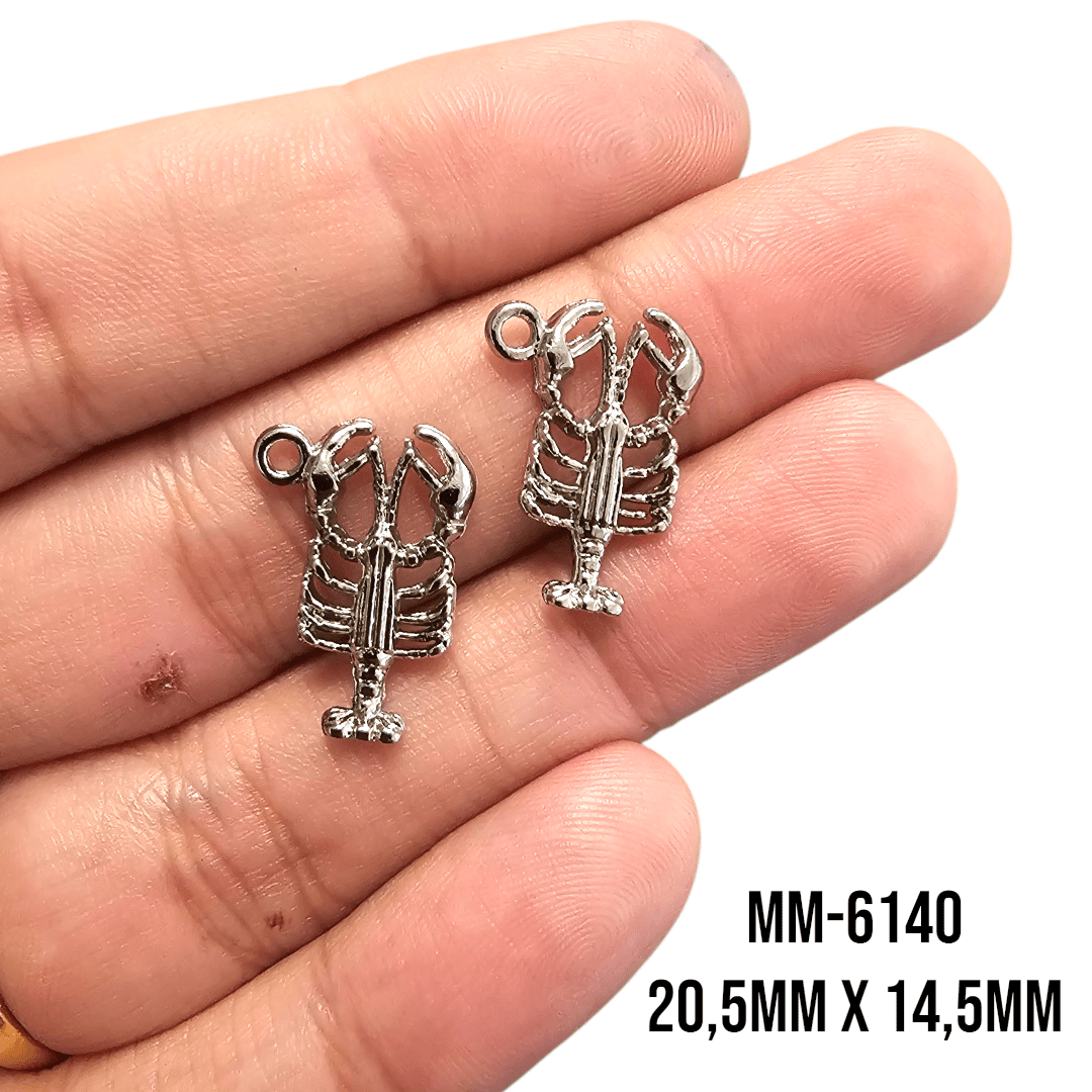 PINGENTE LAGOSTA - MM6140 - 20,5MM X 14,5MM - C/2