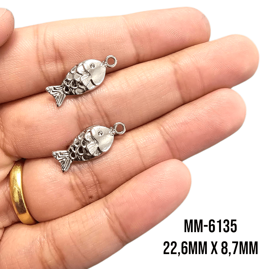 PINGENTE PEIXINHO - MM6135 - 22,6MM X 8,7MM - C/2