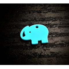 MINI PINGENTE ELEFANTE ACRILICO 11,6MM X 16,6MM - UND