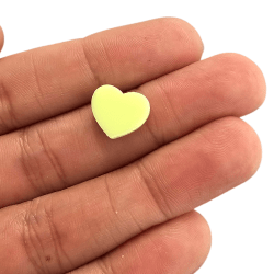 PINGENTE ENTREMEIO ACRILICO CORAÇÃO A01 - 11,5MM X 13,5MM - UND