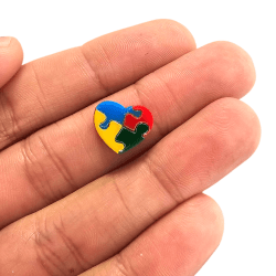 PINGENTE ENTREMEIO ACRILICO CORAÇÃO A01 - 11,5MM X 13,5MM - UND