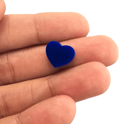 PINGENTE ENTREMEIO ACRILICO CORAÇÃO A01 - 11,5MM X 13,5MM - UND