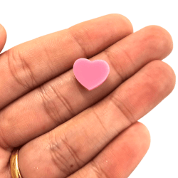 PINGENTE ENTREMEIO ACRILICO CORAÇÃO A01 - 11,5MM X 13,5MM - UND