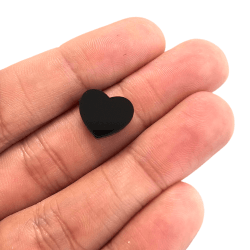 PINGENTE ENTREMEIO ACRILICO CORAÇÃO A01 - 11,5MM X 13,5MM - UND