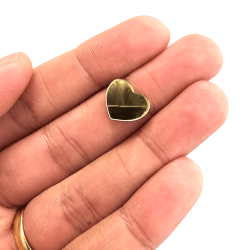 PINGENTE ENTREMEIO ACRILICO CORAÇÃO A01 - 11,5MM X 13,5MM - UND