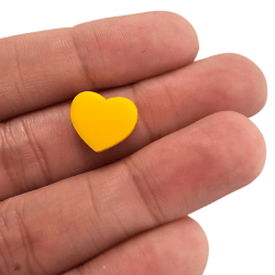 PINGENTE ENTREMEIO ACRILICO CORAÇÃO A01 - 11,5MM X 13,5MM - UND