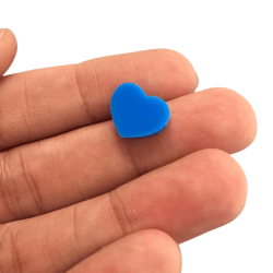 PINGENTE ENTREMEIO ACRILICO CORAÇÃO A01 - 11,5MM X 13,5MM - UND