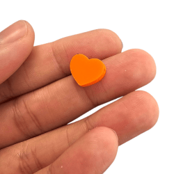 PINGENTE ENTREMEIO ACRILICO CORAÇÃO A01 - 11,5MM X 13,5MM - UND