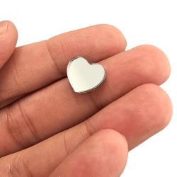PINGENTE ENTREMEIO ACRILICO CORAÇÃO A01 - 11,5MM X 13,5MM - UND