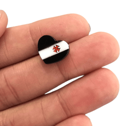 PINGENTE ENTREMEIO ACRILICO CORAÇÃO A01 - 11,5MM X 13,5MM - UND