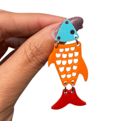 PINGENTE PEIXE 3 PARTES ACRILICO P - UND