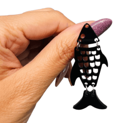 PINGENTE PEIXE 3 PARTES ACRILICO P - UND