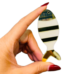 PINGENTE PEIXE ACRILICO - 79,3MM X 32MM - UND