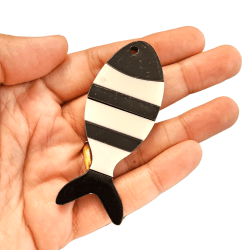 PINGENTE PEIXE ACRILICO - 79,3MM X 32MM - UND