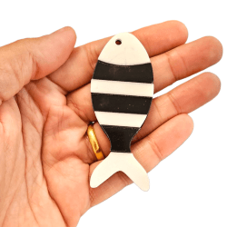 PINGENTE PEIXE ACRILICO - 79,3MM X 32MM - UND