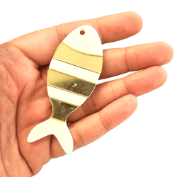 PINGENTE PEIXE ACRILICO - 79,3MM X 32MM - UND