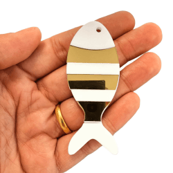 PINGENTE PEIXE ACRILICO - 79,3MM X 32MM - UND