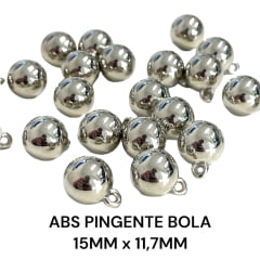 ABS PINGENTE BOLA 15MM X 11,7MM - 50GR 