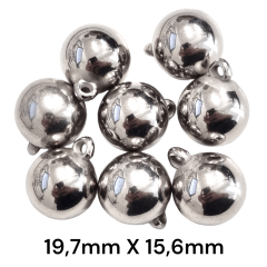 ABS PINGENTE BOLA 19,7MM X 15,6MM - 50GR