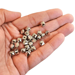 CONTA ABS CUBO DIAMANTADO - 7MM - 50GR