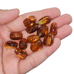 CONTA OVAL EM RESINA MARMORIZADO - 16,2MM X 13,6MM - 50GR