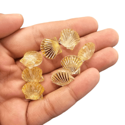 CONTAS DO MAR -TRANSPARENTE C/ DOURADO - 25GR 