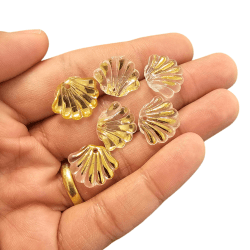 CONTAS DO MAR -TRANSPARENTE C/ DOURADO - 25GR 