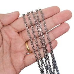 CORRENTE EM AÇO INOX ELO CADEADO LIXADA - 1046 - 5,7MM X 4,2MM - MT CORRENTE EM AÇO INOX ELO CADEADO LIXADA - 1046 - 5,7MM X 4,2MM - MT
