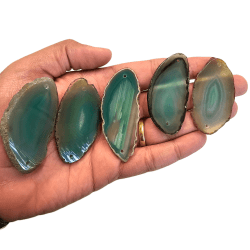 PINGENTE CHAPA DE AGATA BRUTA - 54MM X 32MM - 2S - UND