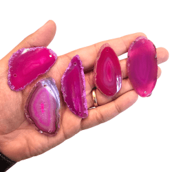 PINGENTE CHAPA DE AGATA BRUTA - 54MM X 32MM - 2S - UND