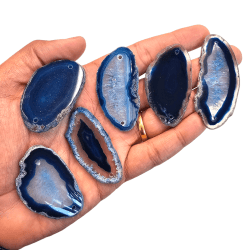 PINGENTE CHAPA DE AGATA BRUTA - 54MM X 32MM - 2S - UND