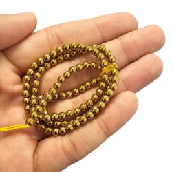 Fio de Hematita Esférica Dourada 5.5mm - UND Fio de Hematita Esférica Dourada 5.5mm - UND