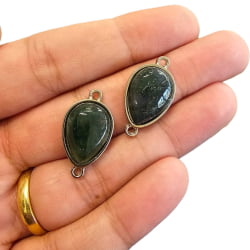 PINGENTE GOTA PEDRA 2S 15,0MM X 26,5MM NIQUEL UND