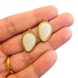PINGENTE PEDRA GOTA 1S 23,3MM X 15,1MM DOURADO UND 