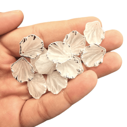 PÉTALA DE CEREJEIRA PÉROLA - FOSCO PRATA - 19,6MM X 17MM - 25GR 