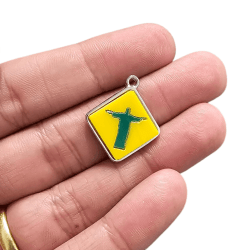 PINGENTE ACRILICO 1S LOSANGO - BRASIL - MODELOS