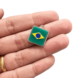 PINGENTE ACRILICO 1S QUADRADO - BRASIL - MODELOS