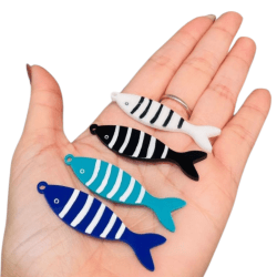 PINGENTE ACRILICO PEIXE - FAIXA - 49,7MM X 12,6MM - UND PINGENTE ACRILICO PEIXE - FAIXA - 49,7MM X 12,6MM - UND