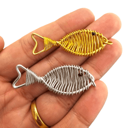 PINGENTE ALUMÍNIO PEIXE - 49,4MM X 18,2MM - UND