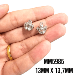 PINGENTE COROA - MM5985 - 13MM X 13,7MM - C/2