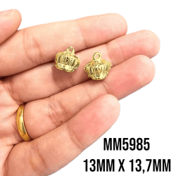 PINGENTE COROA - MM5985 - 13MM X 13,7MM - C/2